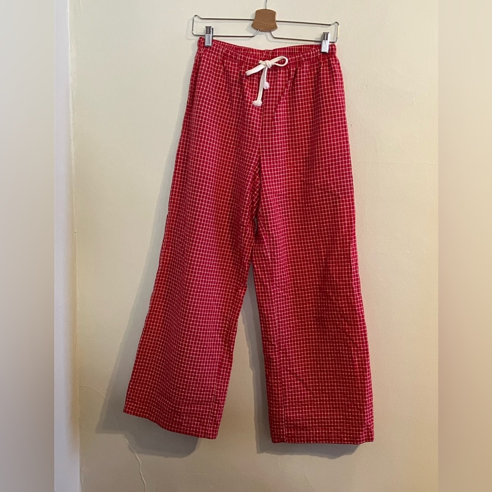 BUTTERMELON red white check pants sz S